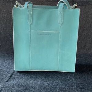 Portland Leather Aqua large Tote Bag